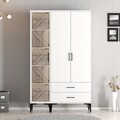 Dulap pentru haine, Hommy Craft, Kumsal PT, 120x47 cm, PAL, Alb