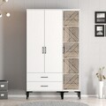 Dulap pentru haine, Hommy Craft, Kumsal PT, 120x47 cm, PAL, Alb