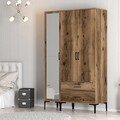 Dulap pentru haine, Hommy Craft, Kumsal RT, 120x47 cm, PAL, Maro