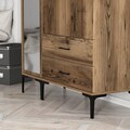Dulap pentru haine, Hommy Craft, Kumsal RT, 120x47 cm, PAL, Maro