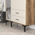 Dulap pentru haine, Hommy Craft, Kumsal RT, 120x47 cm, PAL, Maro/Crem