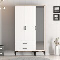 Dulap pentru haine, Hommy Craft, Kumsal RT, 120x47 cm, PAL, Nuc/Alb