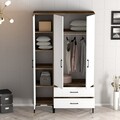 Dulap pentru haine, Hommy Craft, Kumsal RT, 120x47 cm, PAL, Nuc/Alb