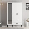 Dulap pentru haine, Hommy Craft, Kumsal RT, 120x47 cm, PAL, Alb