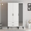 Dulap pentru haine, Hommy Craft, Kumsal RT, 120x47 cm, PAL, Alb
