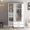 Dulap pentru haine, Hommy Craft, Kumsal RT, 120x47 cm, PAL, Alb