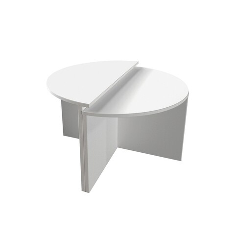 Masuta de cafea, Inarch, Dolunay, 70x51 cm, PAL, Alb