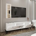 Comoda TV, Inarch, Bien, 150x48x29 cm, PAL, Alb