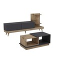 Set mobilier living, Inarch, Dizayn, PAL, Antracit / Nuc