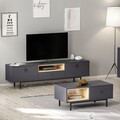 Set mobilier living, Inarch, Naturel, PAL, Antracit / Safir