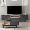 Set mobilier living, Inarch, Naturel, PAL, Antracit / Safir