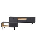 Set mobilier living, Inarch, Naturel, PAL, Antracit / Safir
