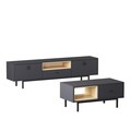 Set mobilier living, Inarch, Naturel, PAL, Antracit / Safir