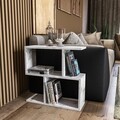 Masuta, Kalune Design, Life, 60x60x20 cm, PAL, Alb/Negru