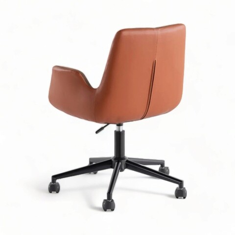 Scaun de birou, Lemont, Dora, 62x77x60 cm, Tapițerie: 100% POLIESTER, Maro / Maro
