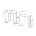 Set masute 2 piese, Locelso, On7-W, PAL, Alb