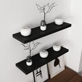 Raft de perete, Minerva, Gizli2 80, 80x3 cm, PAL, Negru