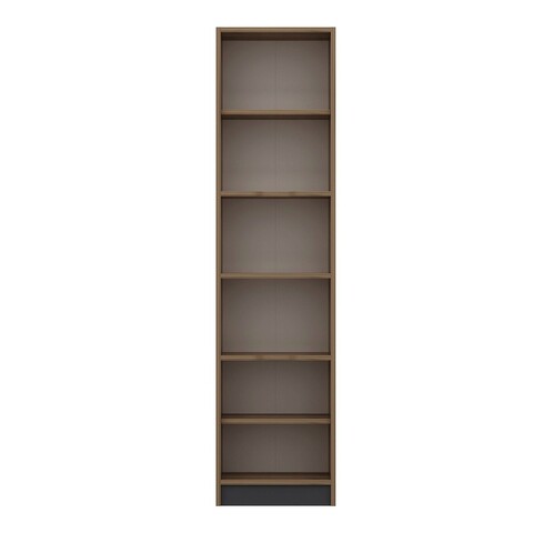 Corp biblioteca, Minerva, Elina 2, 45x180x30 cm, PAL, Nuc / Antracit