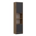 Corp biblioteca, Minerva, Elina 2, 45x180x30 cm, PAL, Nuc / Antracit