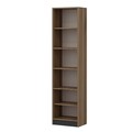 Corp biblioteca, Minerva, Elina 2, 45x180x30 cm, PAL, Nuc / Antracit