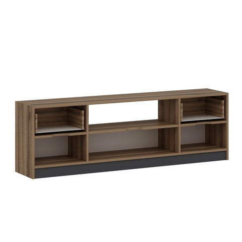 Comoda TV, Minerva, Elina, 180x57x35 cm, PAL, Nuc / Antracit