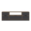 Comoda TV, Minerva, Elina, 180x57x35 cm, PAL, Nuc / Antracit