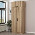 Dulap pentru haine, Minerva, Kale Oak, 90x235x52 cm, PAL, Stejar