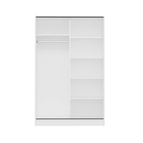 Dulap pentru haine, Minerva, Kale White Stone, 120x190x60 cm, PAL, Alb / Piatra
