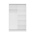 Dulap pentru haine, Minerva, Kale White Stone, 120x190x60 cm, PAL, Alb / Piatra