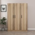 Dulap pentru haine, Minerva, Kale Oak, 135x190x52 cm, PAL, Stejar