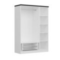 Dulap pentru haine, Minerva, Kale White, 135x190x52 cm, PAL, Alb
