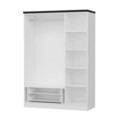 Dulap pentru haine, Minerva, Kale White, 135x190x52 cm, PAL, Alb