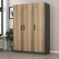 Dulap pentru haine, Minerva, Kale Oak, 135x210x52 cm, PAL, Stejar