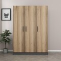 Dulap pentru haine, Minerva, Kale Oak, 135x210x52 cm, PAL, Stejar