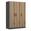 Dulap pentru haine, Minerva, Kale Oak, 135x210x52 cm, PAL, Stejar