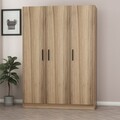 Dulap pentru haine, Minerva, Kale Oak, 135x210x52 cm, PAL, Stejar