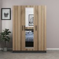 Dulap pentru haine, Minerva, Kale Oak, 135x190x52 cm, PAL, Stejar