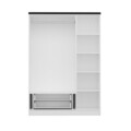 Dulap pentru haine, Minerva, Kale White, 135x210x52 cm, PAL, Alb