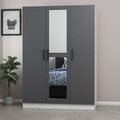 Dulap pentru haine, Minerva, Kale Anthracite, 135x210x52 cm, PAL, Antracit