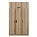 Dulap pentru haine, Minerva, Minar 3 Kapak 2 Çekmece 255, 135x255x52 cm, PAL, Dore
