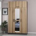 Dulap pentru haine, Minerva, Minar 3 Kapak 235, 135x235x52 cm, PAL, Dore