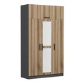Dulap pentru haine, Minerva, Minar 3 Kapak 235, 135x235x52 cm, PAL, Dore
