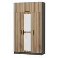 Dulap pentru haine, Minerva, Minar 3 Kapak 235, 135x235x52 cm, PAL, Dore