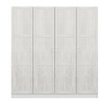 Dulap pentru haine, Minerva, Kale Country, 180x210x52 cm, PAL, Alb