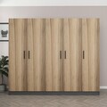Dulap pentru haine, Minerva, Kale, 225x210x52 cm, PAL, Dore
