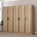 Dulap pentru haine, Minerva, Kale, 225x210x52 cm, PAL, Dore
