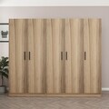 Dulap pentru haine, Minerva, Kale, 225x210x52 cm, PAL, Dore