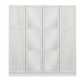 Dulap pentru haine, Minerva, Kale Country, 180x210x52 cm, PAL, Alb