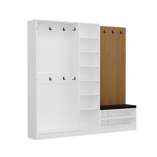 225x210x35 cm, Alb