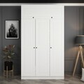 Dulap pentru haine, Minerva, Minar 3 Mebran Kapak 2 Çekmece 255, 135x255x52 cm, PAL, Alb